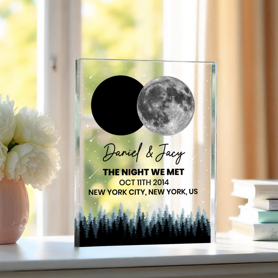 Personalized "Night We Met" Acrylic Block - Photo, Date &amp; Location
