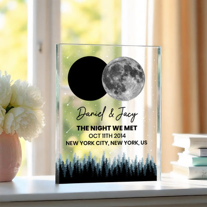 Personalized "Night We Met" Acrylic Block - Photo, Date &amp; Location