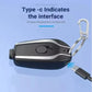Oneplus 1500Mah Mini Keychain Power Bank Emergency Portable Charger Compatibility for Iphone Samsung Xiaomi Small Size Powerbank