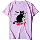 Cat T-Shirt with Blood Dagger Design
