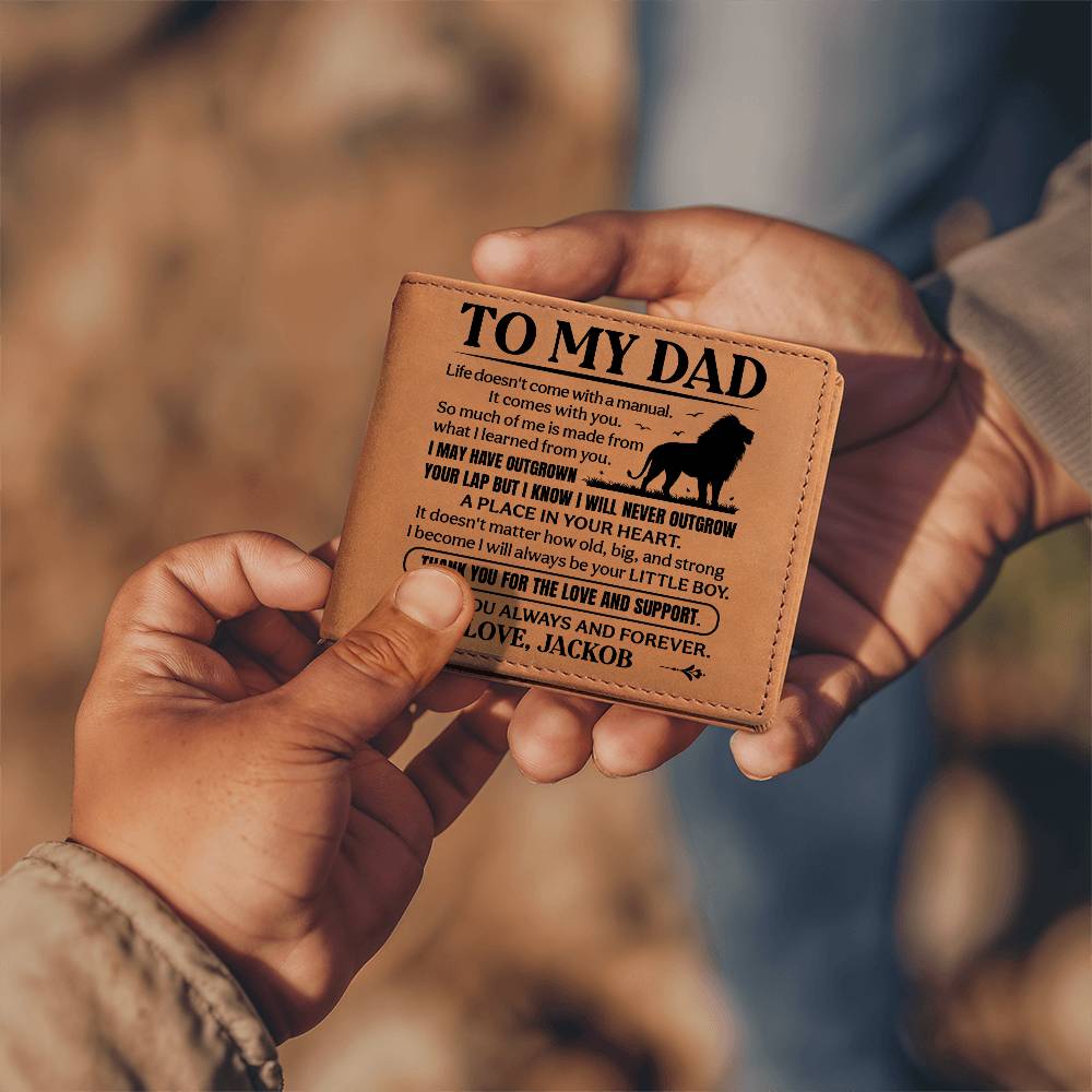Personalized To My Dad Leather Wallet - Emotional Father&