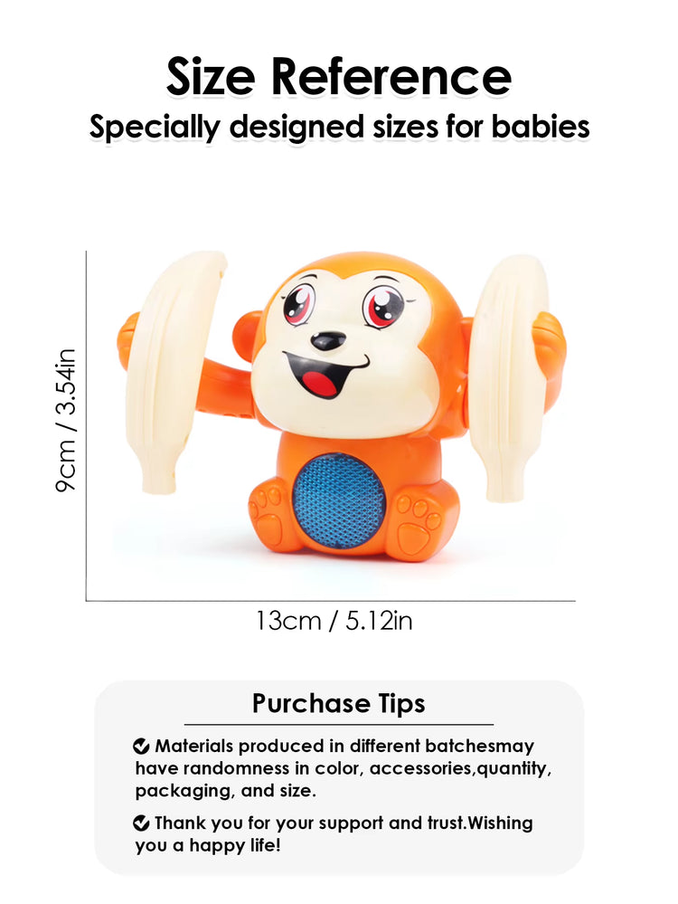 1 Baby Toy Electric Rolling Monkey Light Music Puzzle Sound Prompt Monkey Children&
