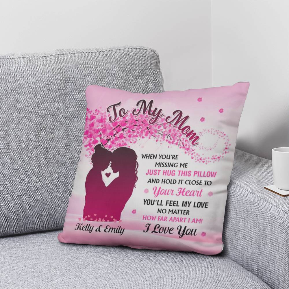To My Mom Personalized Pillow – Mother’s Day Gift for Mom from Kids, Custom Name Mom Pillow, Sentimental Mom Throw Pillow