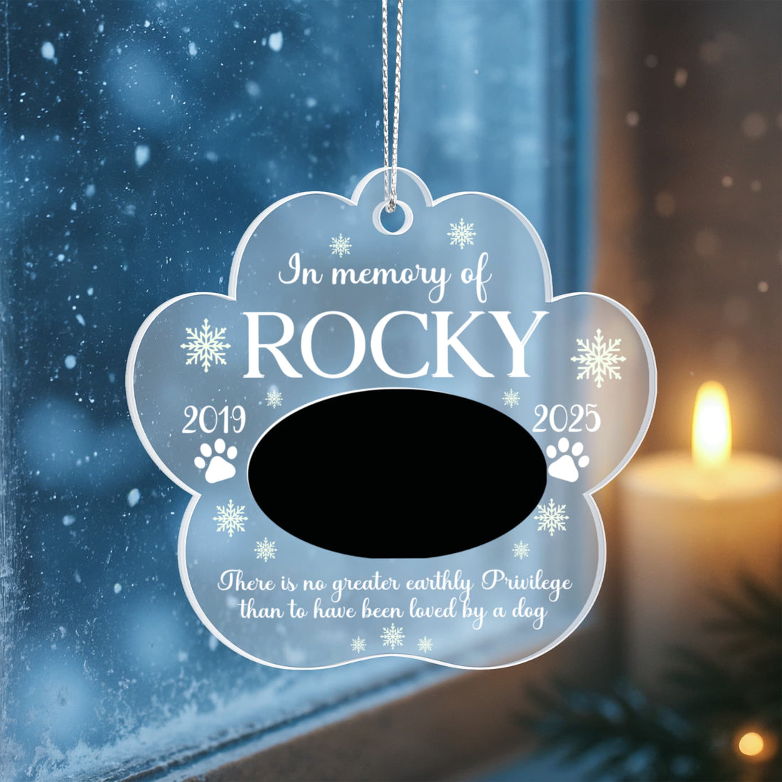 Acrylic Paw Ornament