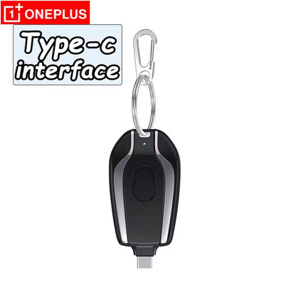 Oneplus 1500Mah Mini Keychain Power Bank Emergency Portable Charger Compatibility for Iphone Samsung Xiaomi Small Size Powerbank