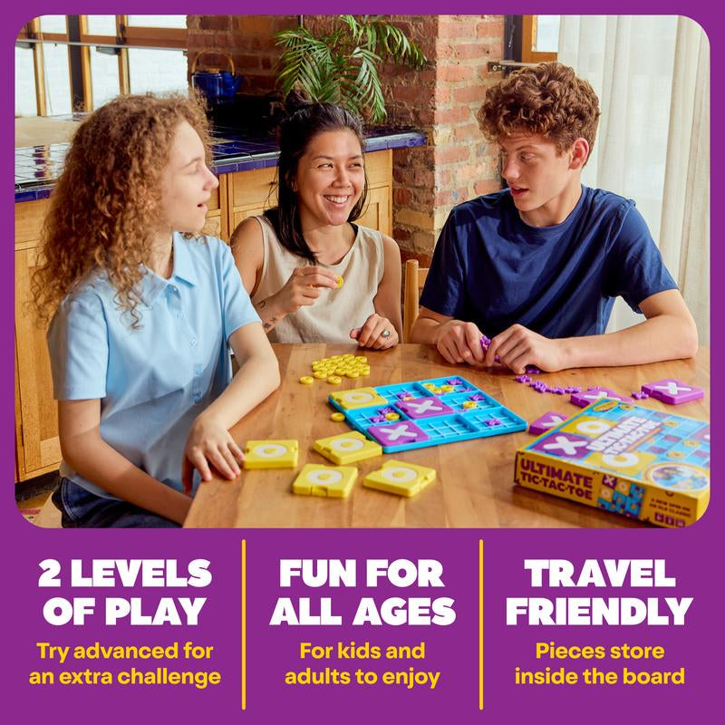 Ultimate Tic Tac Toe Family Strategy Game - 2 Game Modes - Fun Board Game for Kids and Adults