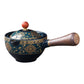 Ceramic Teapot Set - Single Serve with Wooden Handle