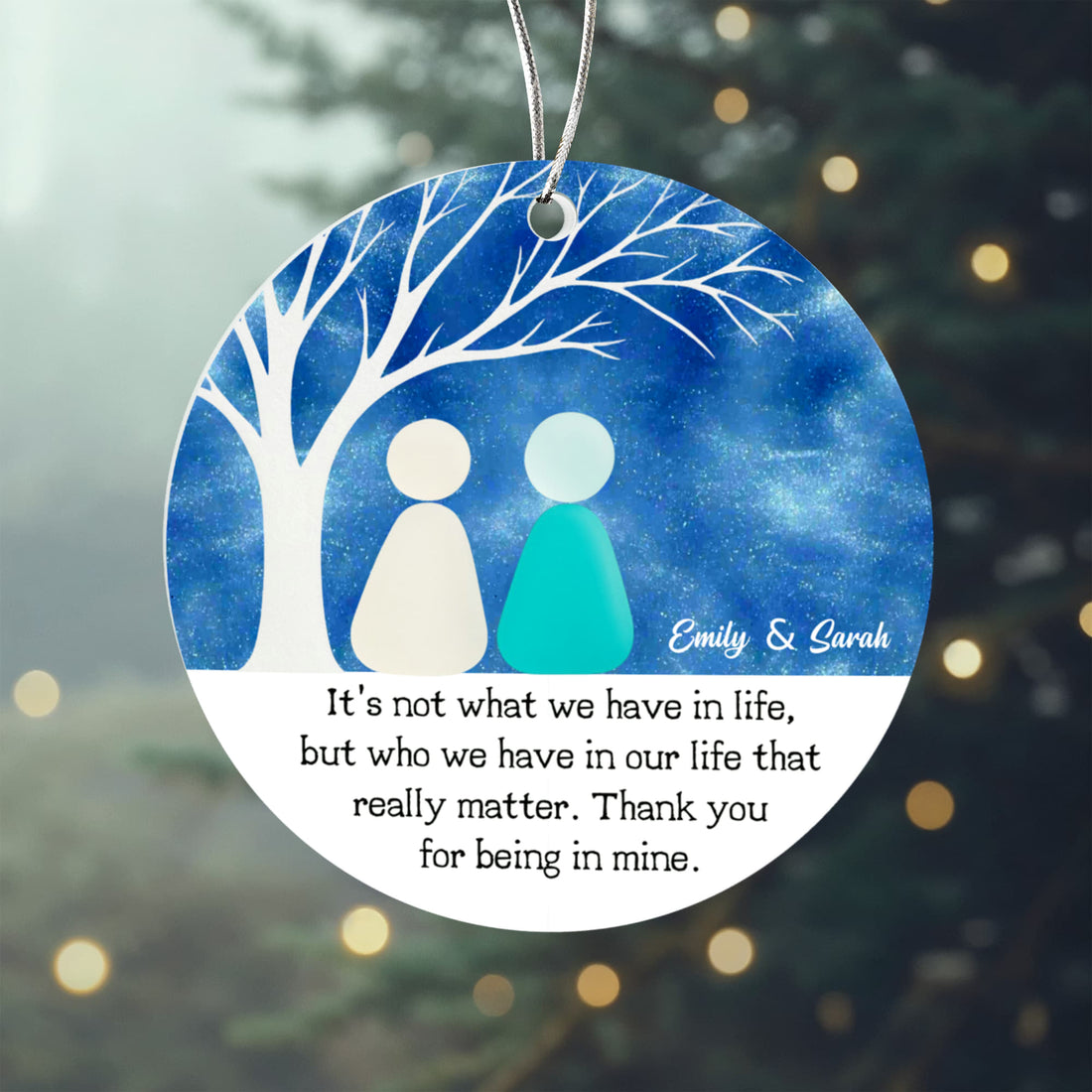 Friendship Night Sky Ornament – “Thank You for Being in My Life”
