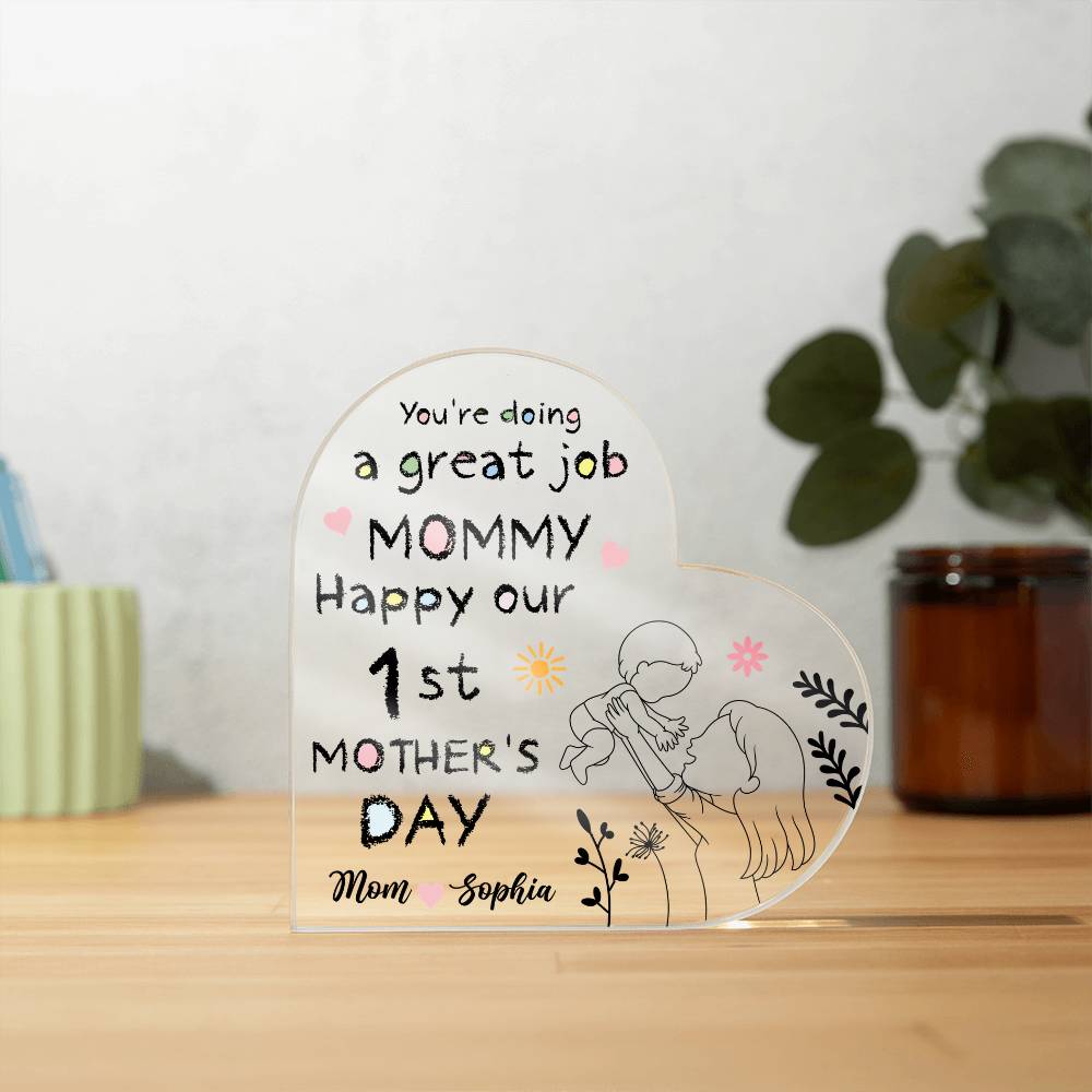 Custom Mommy and Baby Name Plaque
