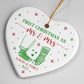 First Christmas as Mr & Mrs Ornament 2025 – Personalized Wedding Ornament | Custom Newlywed Heart Christmas Keepsake