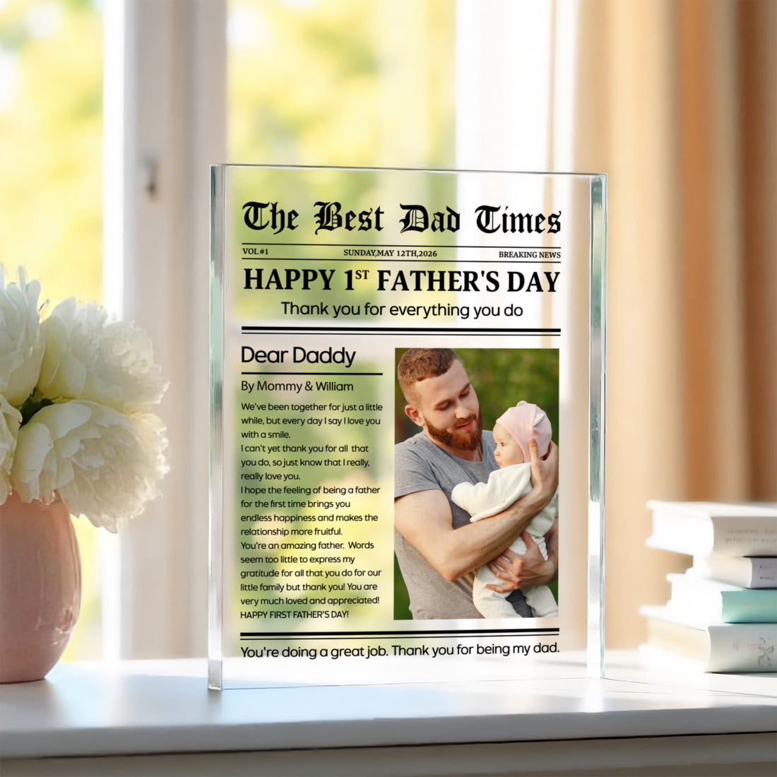 sentimental new dad gift the best dad times plaque mommy william