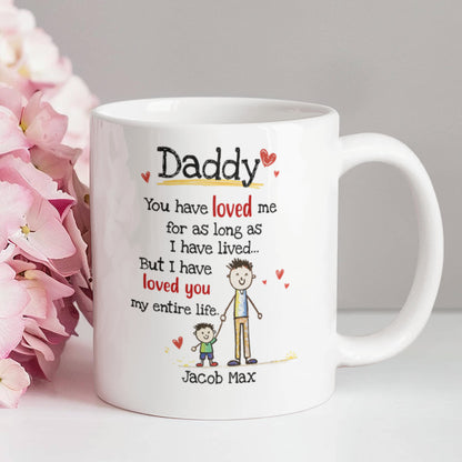 Daddy Personalized Mug from Kids – Custom Dad Coffee Mug with Kids Names, Sentimental Father’s Day Gift for Daddy