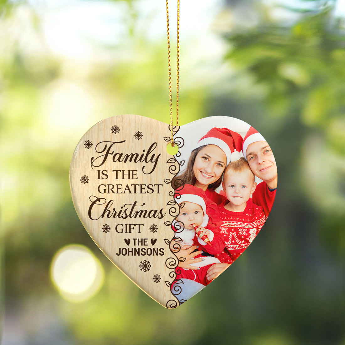 Personalized Ceramic Christmas Ornament with Photo