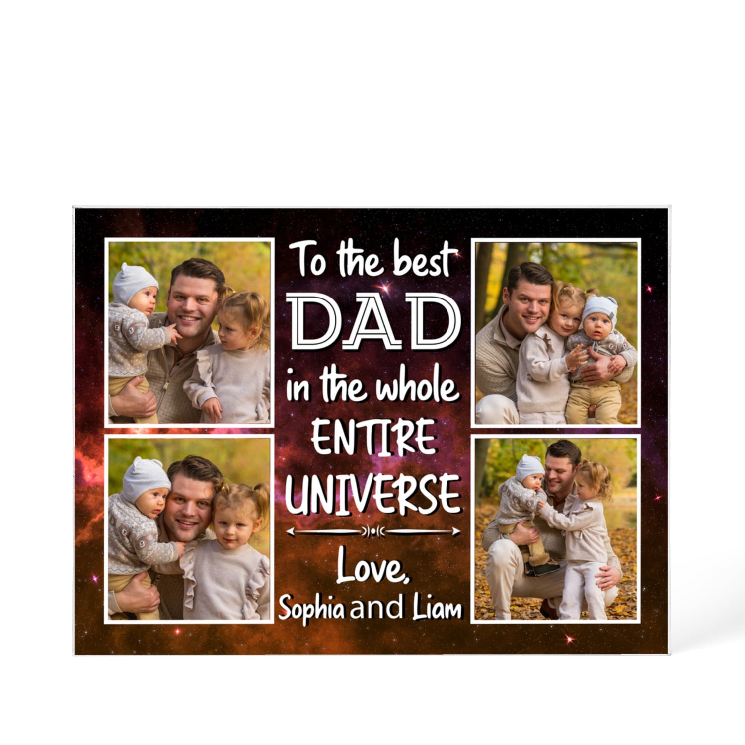 The Best Dad Times Personalized 1st Father’s Day Acrylic Plaque – Custom Photo &amp; Dear Daddy Message Gift