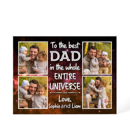 The Best Dad Times Personalized 1st Father’s Day Acrylic Plaque – Custom Photo &amp; Dear Daddy Message Gift