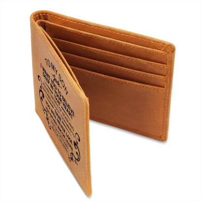 Personalized To My Son Leather Wallet - Emotional Father&