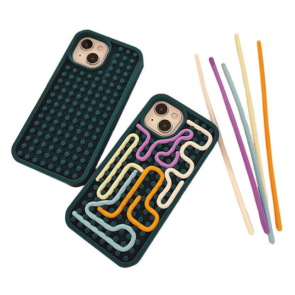 Stress-Relieving Phone Case - Silicone Maze Fidget Cover (5 Colors)