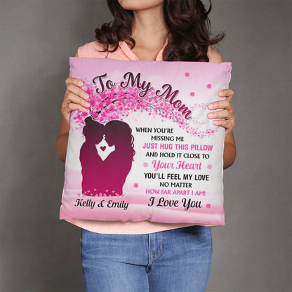 To My Mom Personalized Pillow – Mother’s Day Gift for Mom from Kids, Custom Name Mom Pillow, Sentimental Mom Throw Pillow