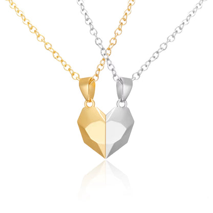2Pcs Magnetic Heart Couple Necklace for Women Men Lover Valentine&