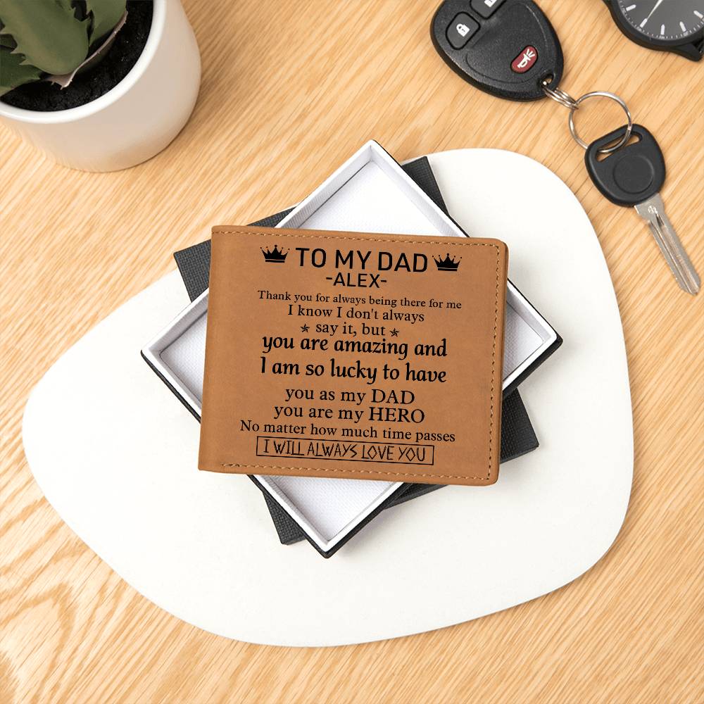 Personalized To My Dad Leather Wallet - Emotional Father&