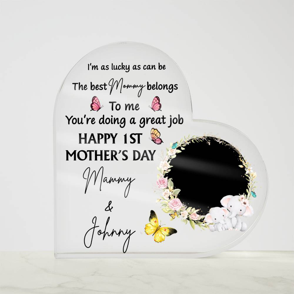 1st Mother’s Day Heart Acrylic Plaque
