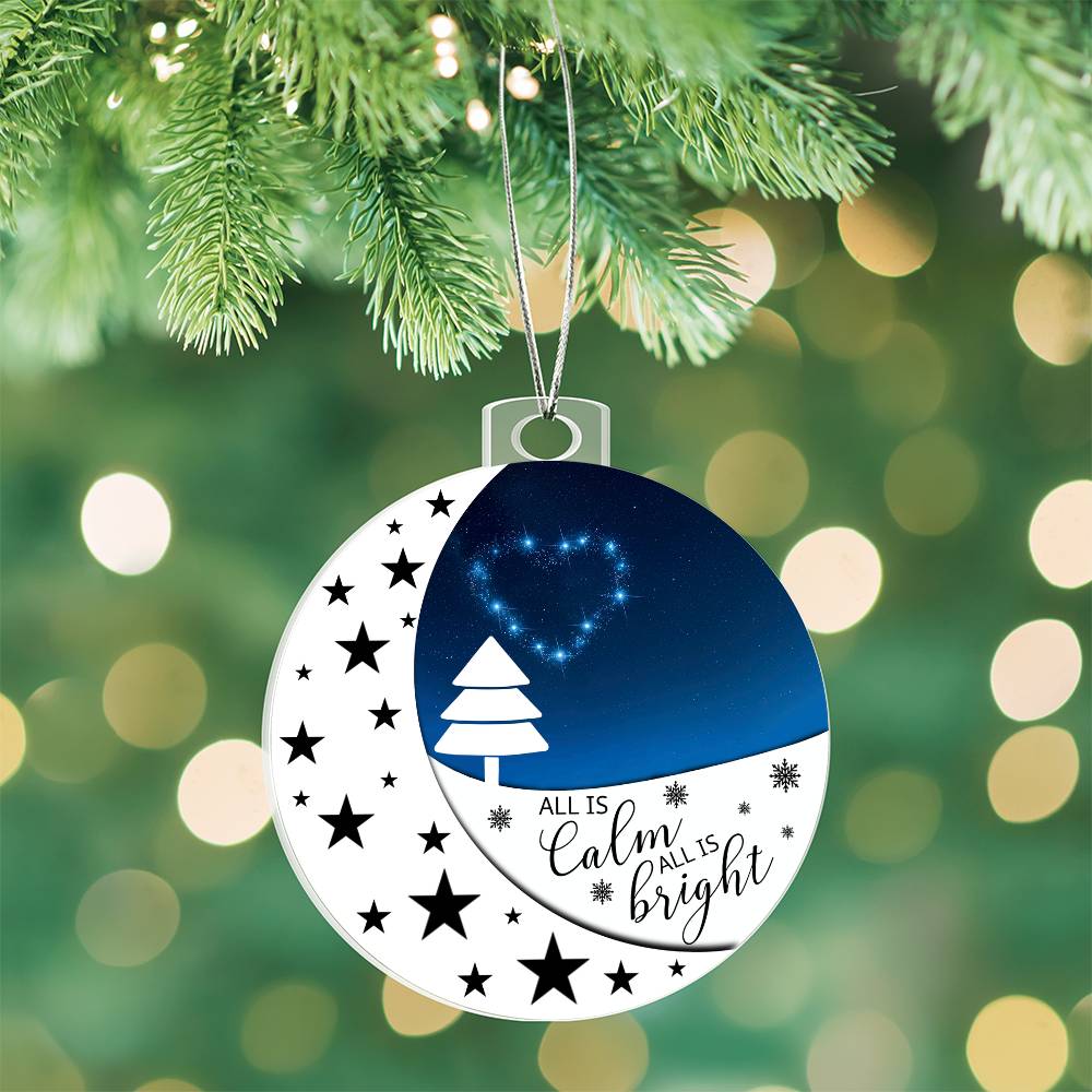 Memorial Christmas Ornament – “The Sky Looks Different” Remembrance Gift, Winter Snowflake Xmas Tree Decor for Loved Ones in Heaven