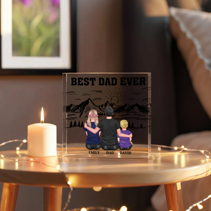 Personalized dad gift from children acrylic keepsake