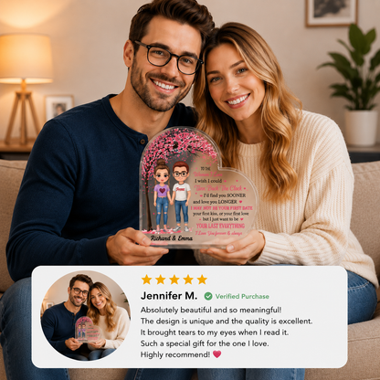 Anniversary gift featuring cartoon couple illustration