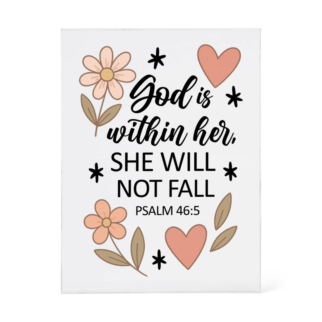 God Is Within Her” Bible Verse Decor