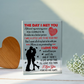 The Day I Met You Acrylic Plaque – Romantic Gift for Couple | Love Keepsake for Husband, Wife, Boyfriend, or Girlfriend