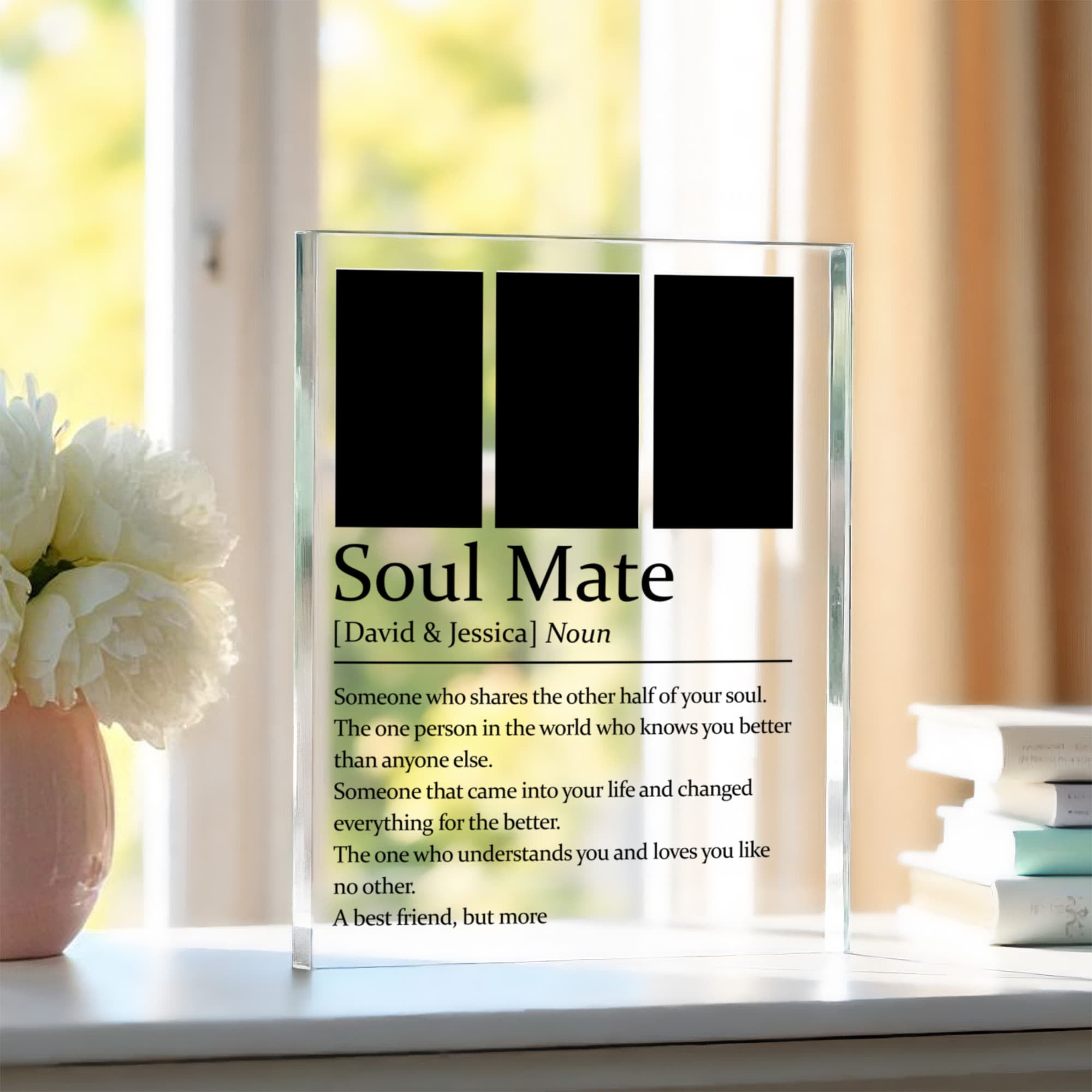 Anniversary keepsake acrylic plaque for couples
