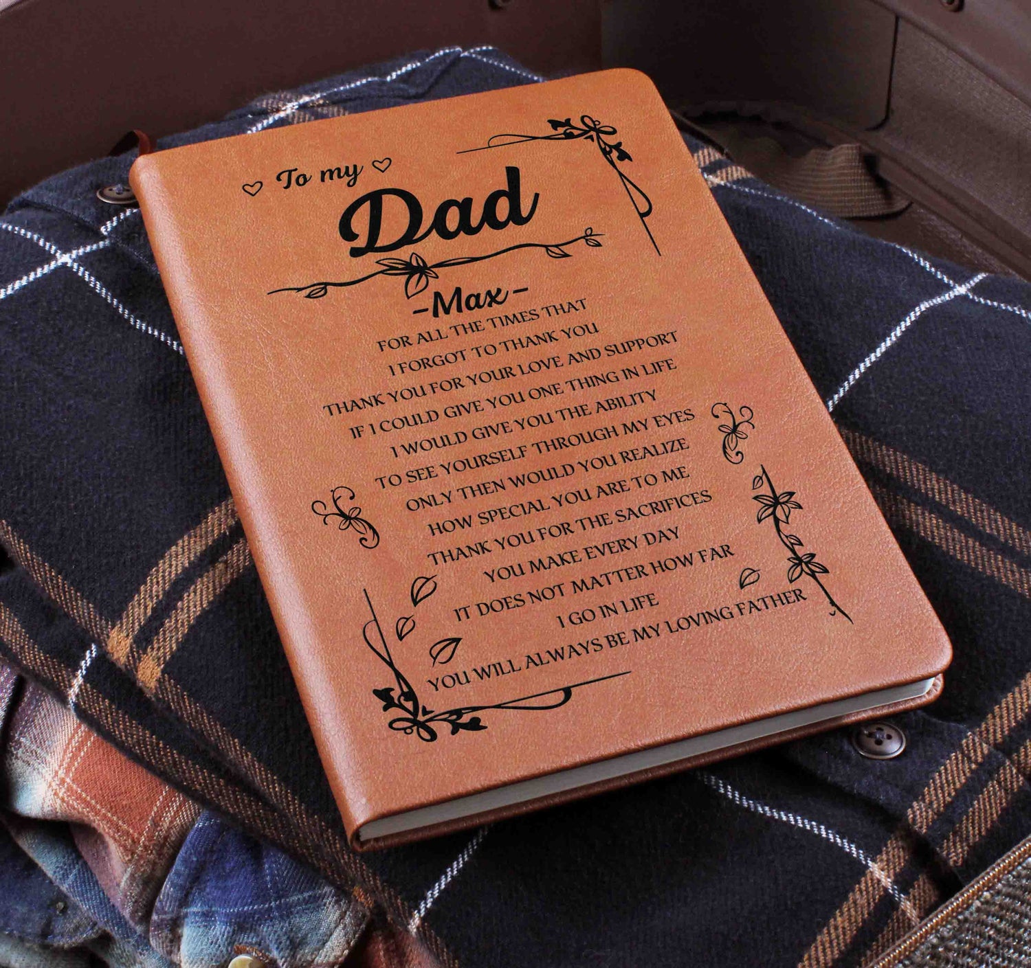 Dad journal gift from daughter
