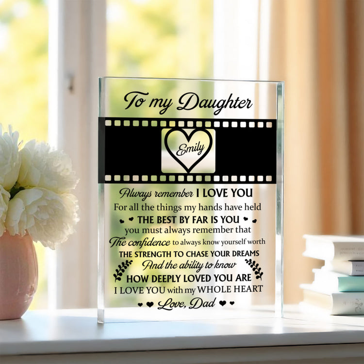 Father to Daughter Keepsake Acrylic Plaque