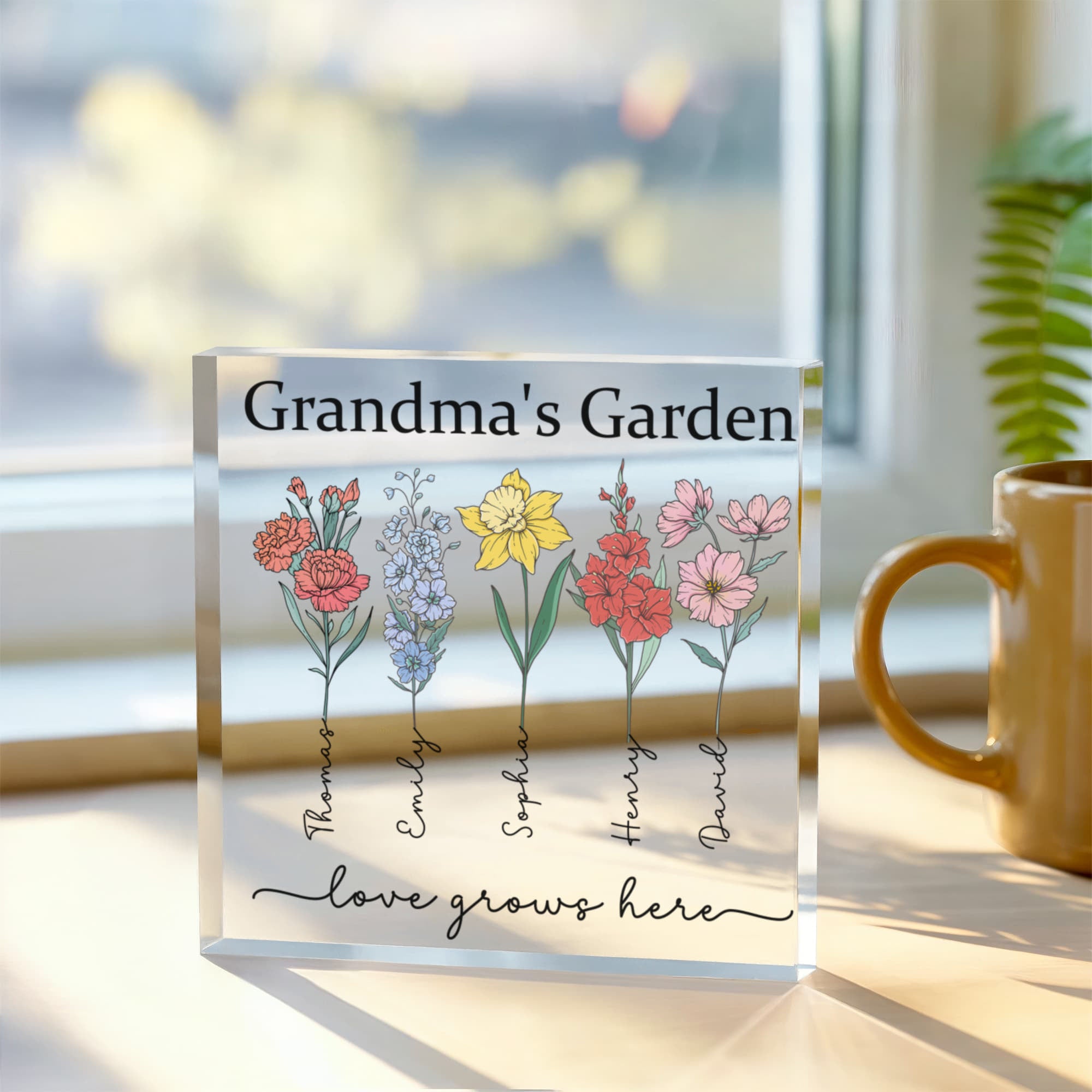 Floral Custom Acrylic Keepsake