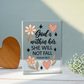 God Is Within Her Acrylic Plaque – Psalm 46:5 Scripture Gift | Christian Encouragement Decor for Women of Faith