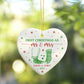 First Christmas as Mr & Mrs Ornament 2025 – Personalized Wedding Ornament | Custom Newlywed Heart Christmas Keepsake