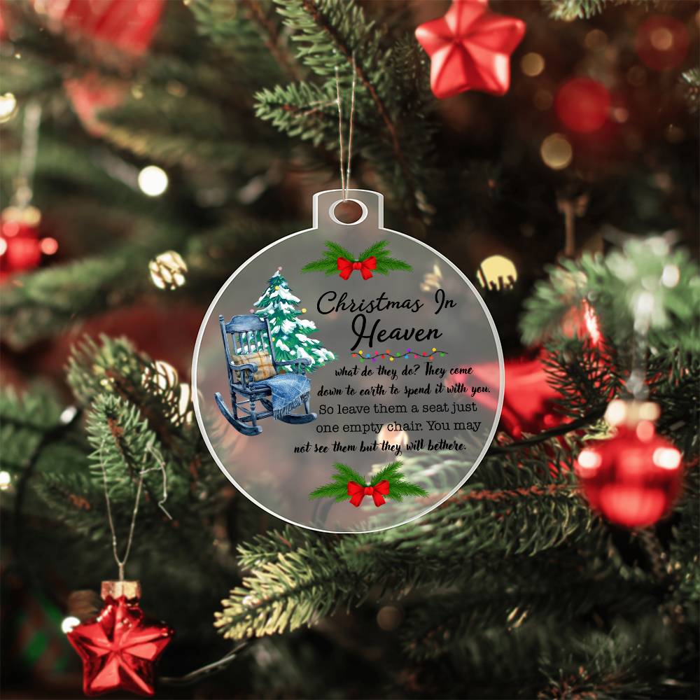 Remembrance Christmas Tree Ornament with Poem