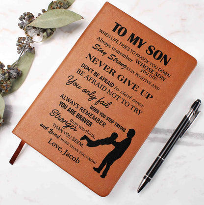 Son journal gift from dad
