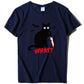 Cat T-Shirt with Blood Dagger Design