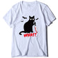 Cat T-Shirt with Blood Dagger Design