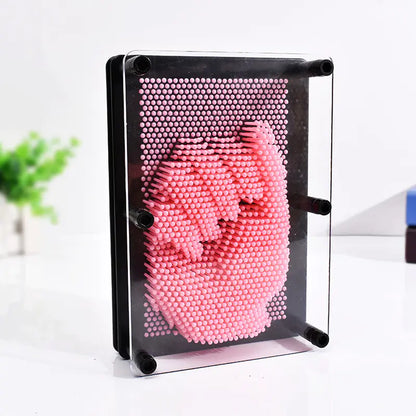 Rainbow 3D Pin Art Board - Colorful Hand Model Toy