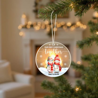 Custom Acrylic Ornament for Couples