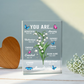 Personalized “You Are” Acrylic Plaque – Christian Gift for Women | Inspirational Bible Verse Faith Decor