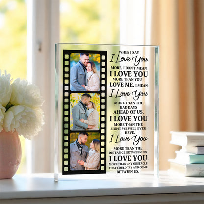 Love quote film strip acrylic plaque home decor