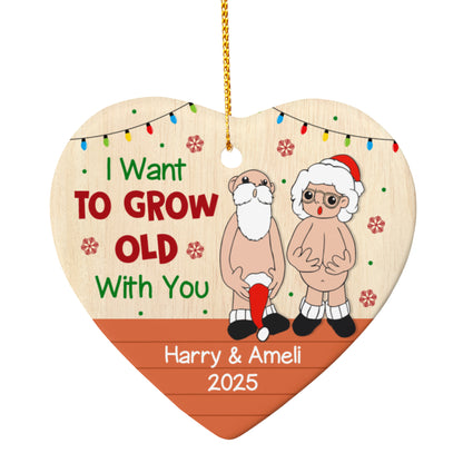 Romantic couple Christmas ornament