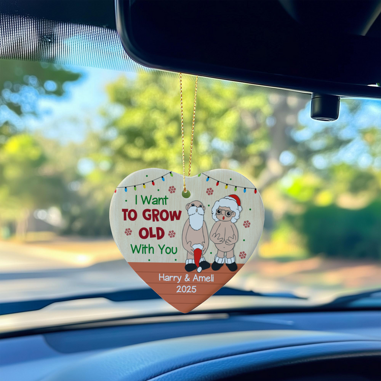 Romantic couple Christmas ornament