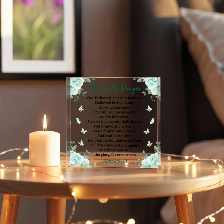 Scripture Prayer Acrylic Plaque Home Display