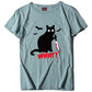 Cat T-Shirt with Blood Dagger Design