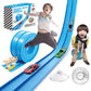 Flexible Race Track Children Toys DIY Double-Track Racing Car Ramp Track Compatible 1/64Th Cars Portable Rolls up Race Tracks