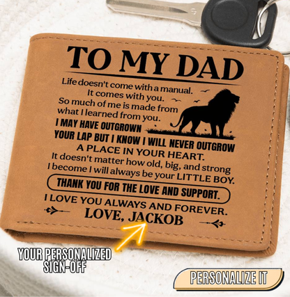 Father son keepsake wallet
